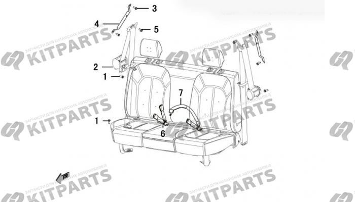 Задний ремень безопасности Haval Wingle 7